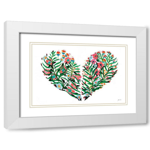 Hidden Heart White Modern Wood Framed Art Print with Double Matting by Davis, Joan E.