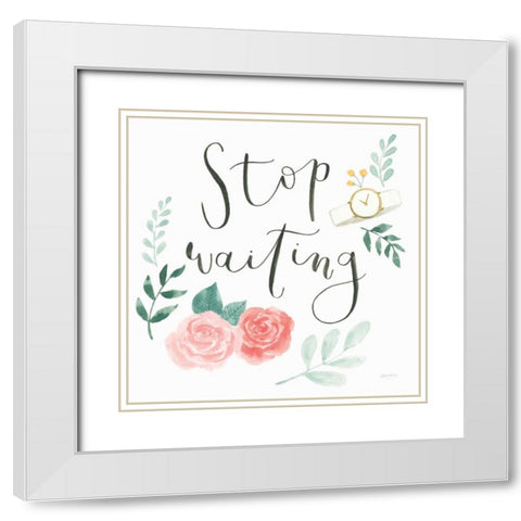 Chase Dreams II White Modern Wood Framed Art Print with Double Matting by Jackson, Jenaya