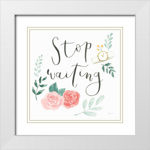 Chase Dreams II White Modern Wood Framed Art Print with Double Matting by Jackson, Jenaya