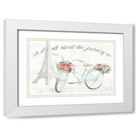 Boho Ride I White Modern Wood Framed Art Print with Double Matting by June, Dina