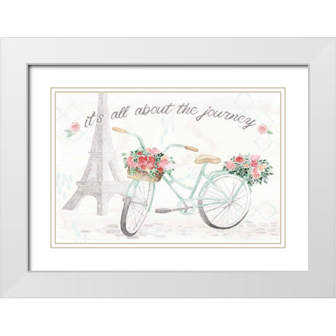 Boho Ride I White Modern Wood Framed Art Print with Double Matting by June, Dina