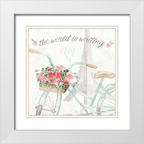 Boho Ride III White Modern Wood Framed Art Print with Double Matting by June, Dina