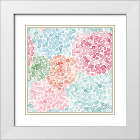 Boho Ride Pattern IVA White Modern Wood Framed Art Print with Double Matting by June, Dina