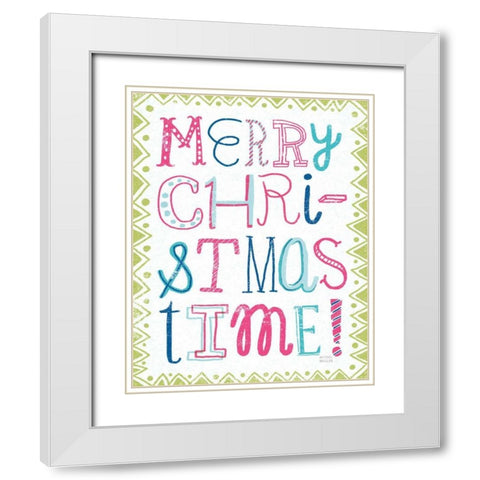 Merry Christmastime Bright White Modern Wood Framed Art Print with Double Matting by Mullan, Michael