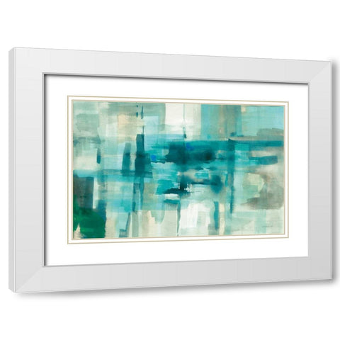 Liquid Structure White Modern Wood Framed Art Print with Double Matting by Nai, Danhui