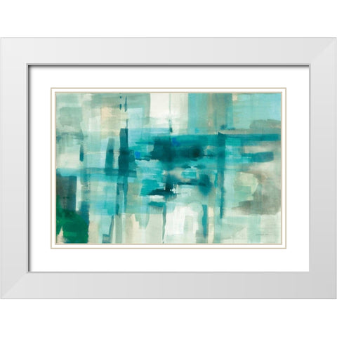 Liquid Structure White Modern Wood Framed Art Print with Double Matting by Nai, Danhui