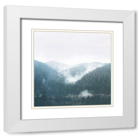 Landscape I Blue White Modern Wood Framed Art Print with Double Matting by Marshall, Laura