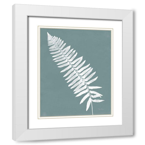 Nature by the Lake Ferns IV Gray Mist Crop White Modern Wood Framed Art Print with Double Matting by Rhue, Piper