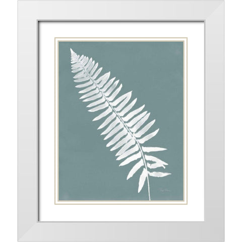 Nature by the Lake Ferns IV Gray Mist Crop White Modern Wood Framed Art Print with Double Matting by Rhue, Piper