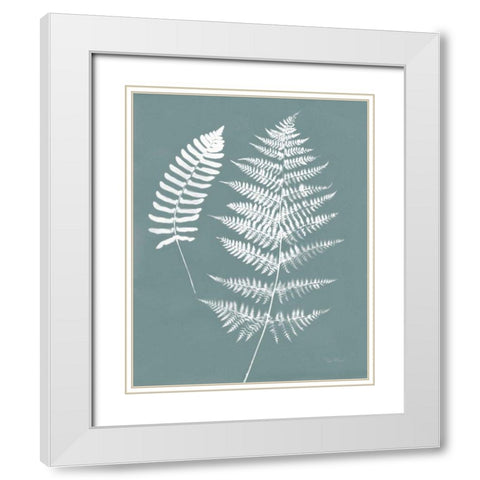 Nature by the Lake Ferns V Gray Mist Crop White Modern Wood Framed Art Print with Double Matting by Rhue, Piper