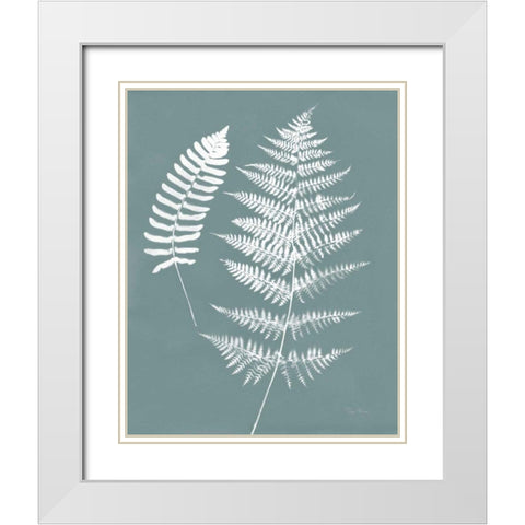 Nature by the Lake Ferns V Gray Mist Crop White Modern Wood Framed Art Print with Double Matting by Rhue, Piper