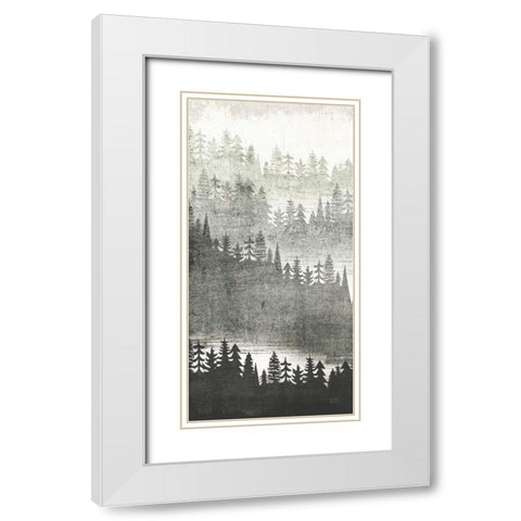 Mountainscape Silver Panel I White Modern Wood Framed Art Print with Double Matting by Mullan, Michael