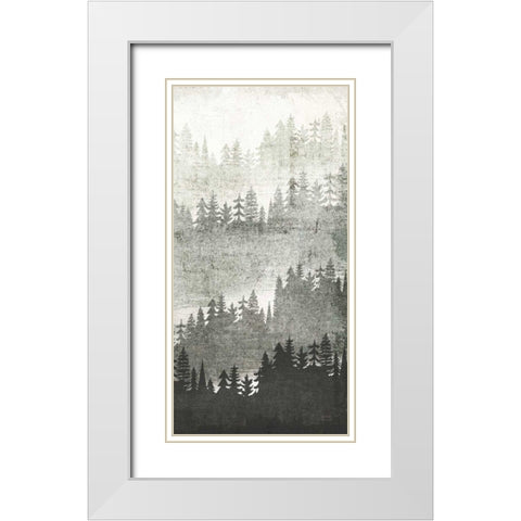 Mountainscape Silver Panel III White Modern Wood Framed Art Print with Double Matting by Mullan, Michael