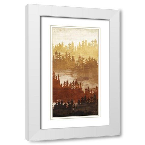 Mountainscape Spice Panel II White Modern Wood Framed Art Print with Double Matting by Mullan, Michael