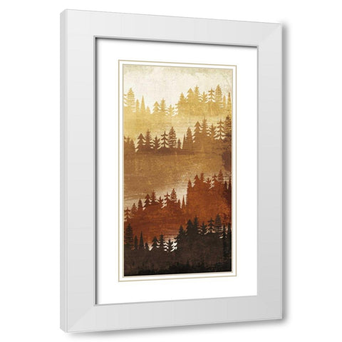 Mountainscape Spice Panel III White Modern Wood Framed Art Print with Double Matting by Mullan, Michael