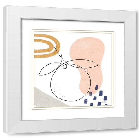 Kitchen Table I White Modern Wood Framed Art Print with Double Matting by Marshall, Laura