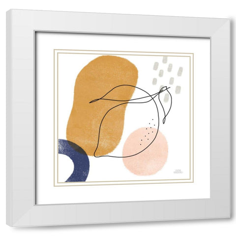 Kitchen Table II White Modern Wood Framed Art Print with Double Matting by Marshall, Laura