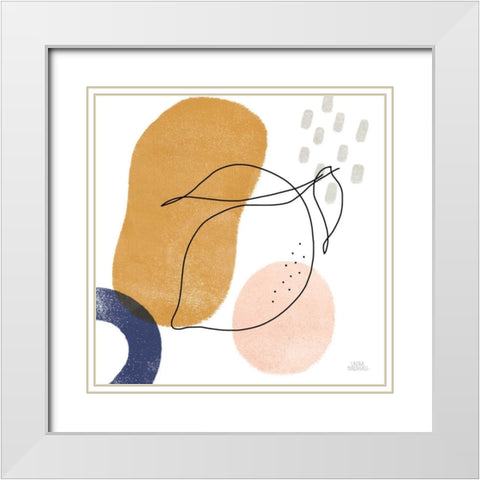 Kitchen Table II White Modern Wood Framed Art Print with Double Matting by Marshall, Laura