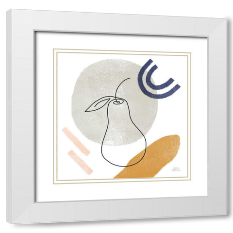 Kitchen Table III White Modern Wood Framed Art Print with Double Matting by Marshall, Laura