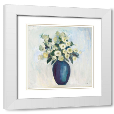 Spring Flowers Light White Modern Wood Framed Art Print with Double Matting by Clark, Michael