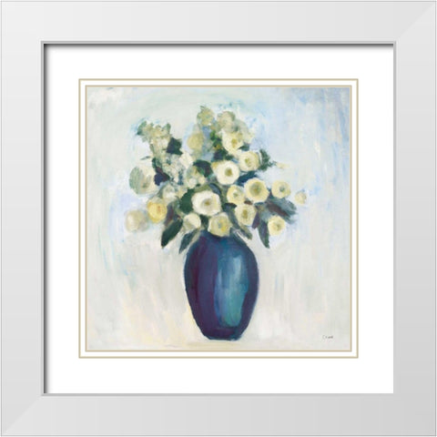 Spring Flowers Light White Modern Wood Framed Art Print with Double Matting by Clark, Michael