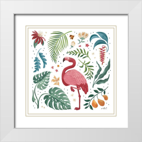 Jungle Love VI White White Modern Wood Framed Art Print with Double Matting by Penner, Janelle