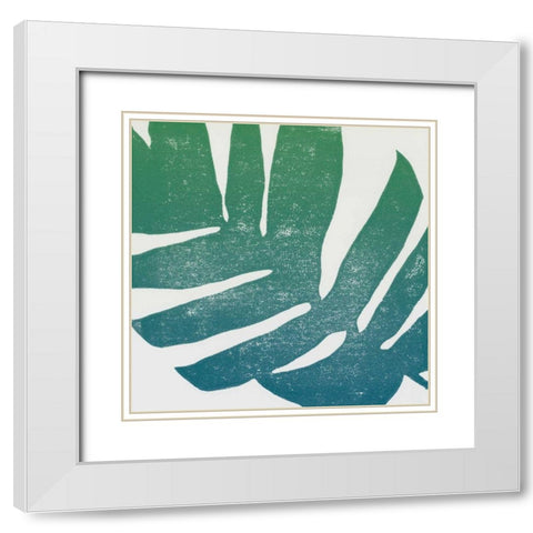 Tropical Treasures II Blue Green White Modern Wood Framed Art Print with Double Matting by Hershey, Moira