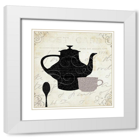 Cream and Sugar I White Modern Wood Framed Art Print with Double Matting by Pela