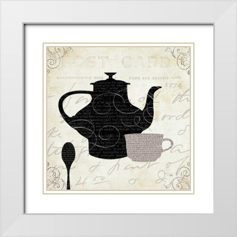 Cream and Sugar I White Modern Wood Framed Art Print with Double Matting by Pela