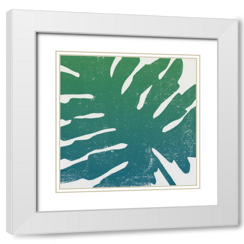 Tropical Treasures IV Blue Green White Modern Wood Framed Art Print with Double Matting by Hershey, Moira