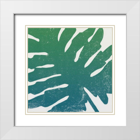 Tropical Treasures IV Blue Green White Modern Wood Framed Art Print with Double Matting by Hershey, Moira