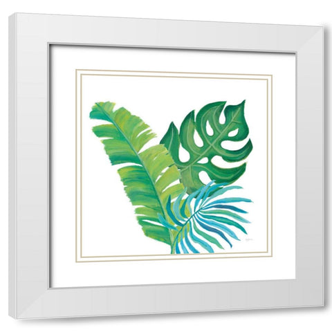 Coconut Palm VII White Modern Wood Framed Art Print with Double Matting by Urban, Mary