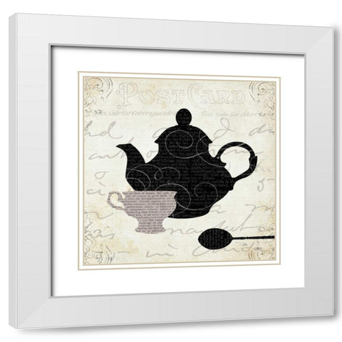 Cream and Sugar II White Modern Wood Framed Art Print with Double Matting by Pela