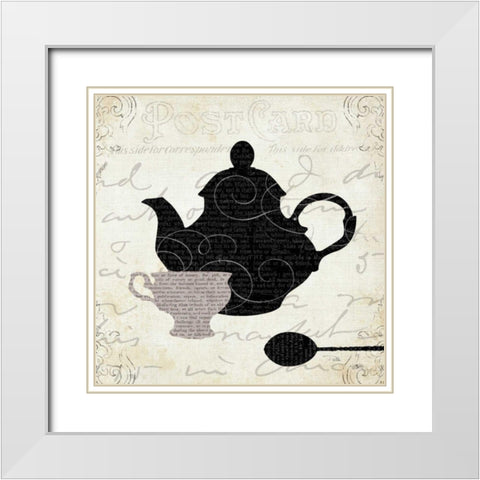 Cream and Sugar II White Modern Wood Framed Art Print with Double Matting by Pela