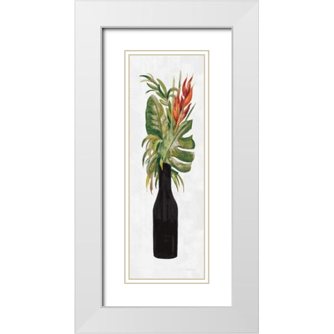 Tropical Lush II on White White Modern Wood Framed Art Print with Double Matting by Vassileva, Silvia