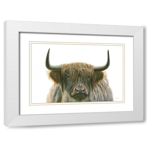Highlander White Modern Wood Framed Art Print with Double Matting by Wiens, James