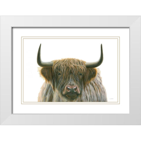 Highlander White Modern Wood Framed Art Print with Double Matting by Wiens, James