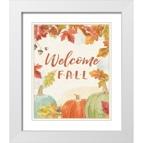 Falling for Fall VI v2 White Modern Wood Framed Art Print with Double Matting by Grove, Beth