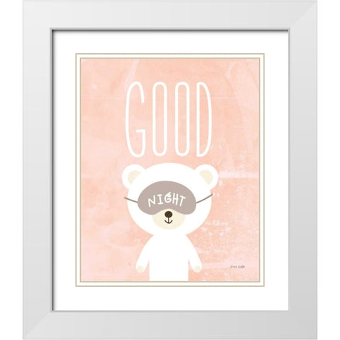 goodnight White Modern Wood Framed Art Print with Double Matting by Kelle, Ann