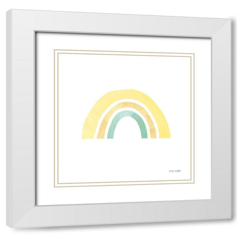 Pastel Rainbow II White Modern Wood Framed Art Print with Double Matting by Kelle, Ann