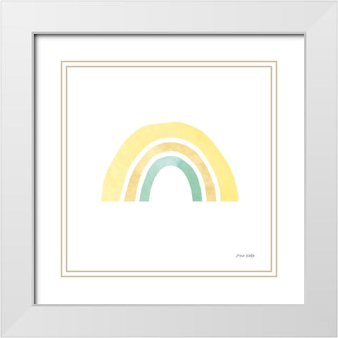 Pastel Rainbow II White Modern Wood Framed Art Print with Double Matting by Kelle, Ann