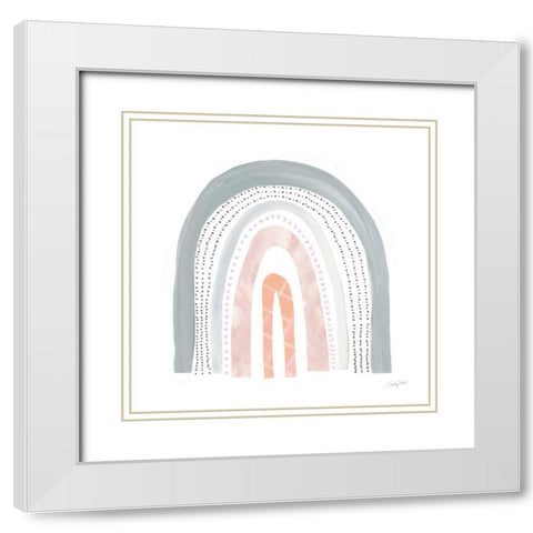 Boho Rainbow I White Modern Wood Framed Art Print with Double Matting by Prahl, Courtney