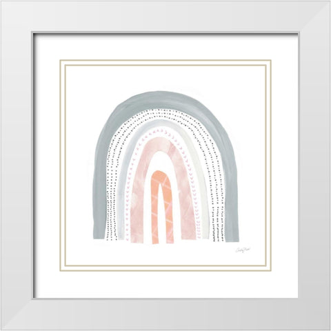 Boho Rainbow I White Modern Wood Framed Art Print with Double Matting by Prahl, Courtney