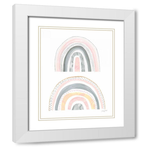 Boho Rainbow III White Modern Wood Framed Art Print with Double Matting by Prahl, Courtney