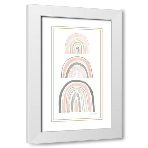 Boho Rainbow VI White Modern Wood Framed Art Print with Double Matting by Prahl, Courtney