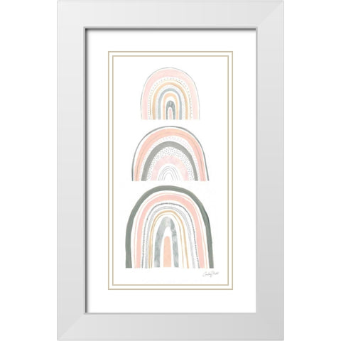 Boho Rainbow VI White Modern Wood Framed Art Print with Double Matting by Prahl, Courtney