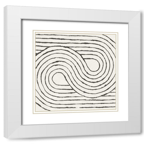 Rainbow Road I BW White Modern Wood Framed Art Print with Double Matting by Hershey, Moira