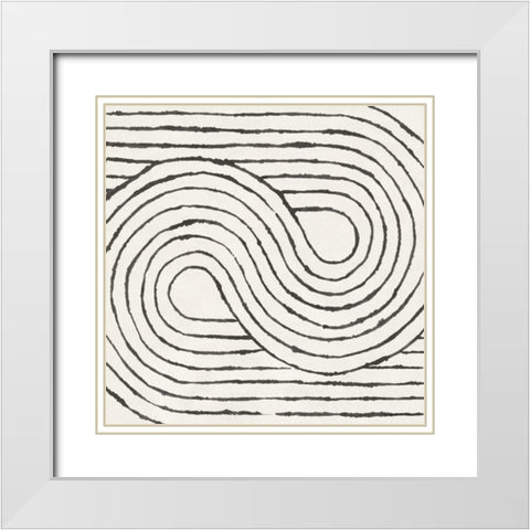 Rainbow Road I BW White Modern Wood Framed Art Print with Double Matting by Hershey, Moira