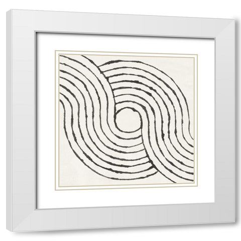 Rainbow Road II BW White Modern Wood Framed Art Print with Double Matting by Hershey, Moira