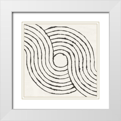 Rainbow Road II BW White Modern Wood Framed Art Print with Double Matting by Hershey, Moira